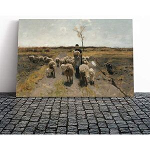 Big Box Art Anton Mauve Flock of Sheep Canvas Print Gallery Wrapped 30mm Frame Wall Art 24x16 inches Ready to Hang Modern Animals Picture Living Room Bedroom Lounge Office Big Box Art Anton Mauve Flock of Sheep Canvas Print Gallery Wrapped 30mm Frame Wall Art 24x16 inches Ready to Hang Modern Animals Picture Living Room Bedroom Lounge Office