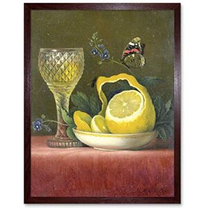 Artery8 Van Os Still Life Lemon And Cut Glass Painting Art Print Framed Poster Wall Decor 12x16 inch Artery8 Van Os Still Life Lemon And Cut Glass Painting Art Print Framed Poster Wall Decor 12x16 inch