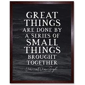 Artery8 Slate Inspiring Quote Van Gogh Great Things Small Things Brought Together Art Print Framed Poster Wall Decor 12x16 inch Artery8 Slate Inspiring Quote Van Gogh Great Things Small Things Brought Together Art Print Framed Poster Wall Decor 12x16 inch