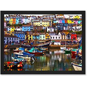 Artery8 Photo Cityscape Brixham Devon England Harbour Boats UK Artwork Framed Wall Art Print A4 Artery8 Photo Cityscape Brixham Devon England Harbour Boats UK Artwork Framed Wall Art Print A4