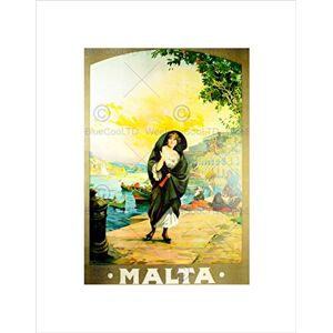 Wee Blue Coo TRAVEL ANTIQUE MALTA ISLAND MEDITERRANEAN SEA HARBOUR BOAT FRAMED PRINT B12X7908 Wee Blue Coo TRAVEL ANTIQUE MALTA ISLAND MEDITERRANEAN SEA HARBOUR BOAT FRAMED PRINT B12X7908