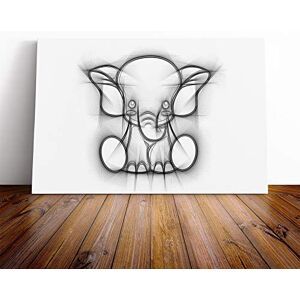 Big Box Art Wall Childrens Elephant Art Canvas Print Gallery Wrapped 30mm Frame Wall Art 30x20 inches Ready to Hang Contemporary Animals Picture Living Room Bedroom Lounge Office Big Box Art Wall Childrens Elephant Art Canvas Print Gallery Wrapped 30mm Frame Wall Art 30x20 inches Ready to Hang Contemporary Animals Picture Living Room Bedroom Lounge Office