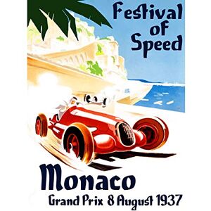 Wee Blue Coo Advertisement Grand Prix Car Automobile Festival Of Speed Monaco Large Art Print Poster Wall Decor 18x24 inch Wee Blue Coo Advertisement Grand Prix Car Automobile Festival Of Speed Monaco Large Art Print Poster Wall Decor 18x24 inch