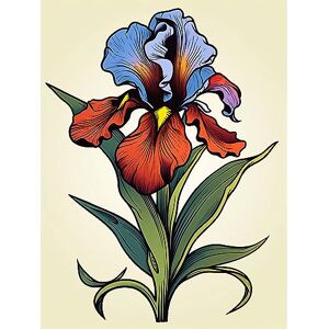 Artery8 Iris Flower Old School USA Tattoo Ink Body Art Rockabilly Americana 50s Large Wall Art Poster Print Thick Paper 18X24 Inch Artery8 Iris Flower Old School USA Tattoo Ink Body Art Rockabilly Americana 50s Large Wall Art Poster Print Thick Paper 18X24 Inch