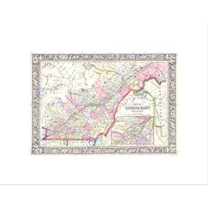 Wee Blue Coo 1864 Mitchell Map Quebec Canada Vintage Picture Wall Art Print Wee Blue Coo 1864 Mitchell Map Quebec Canada Vintage Picture Wall Art Print