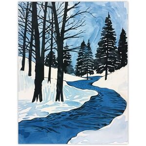 Artery8 Winter Forest River Stream Snowy Landscape Living Room Large Wall Art Poster Print Thick Paper 18X24 Inch Artery8 Winter Forest River Stream Snowy Landscape Living Room Large Wall Art Poster Print Thick Paper 18X24 Inch