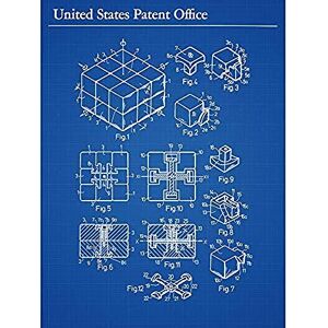 Artery8 Rubik Toy Spatial Logical 1983 Patent Plan Unframed Wall Art Print Poster Home Decor Premium Artery8 Rubik Toy Spatial Logical 1983 Patent Plan Unframed Wall Art Print Poster Home Decor Premium