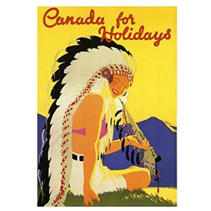 Wee Blue Coo Travel Canada Native American Head Dress Feather Pipe Wall Art Print Wee Blue Coo Travel Canada Native American Head Dress Feather Pipe Wall Art Print