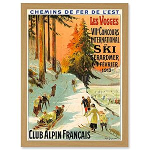 Artery8 - Advert Ski Contest - A4 - Framed - Wall Art Print Artery8 - Advert Ski Contest - A4 - Framed - Wall Art Print