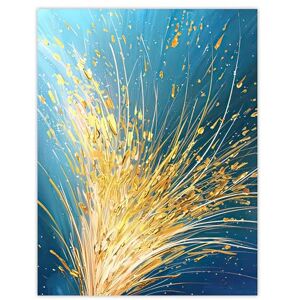 Artery8 Spray Golden Wheat Acrylic Painting Teal Harvest Living Room Large Wall Art Poster Print Thick Paper 18X24 Inch Artery8 Spray Golden Wheat Acrylic Painting Teal Harvest Living Room Large Wall Art Poster Print Thick Paper 18X24 Inch