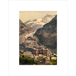 Wee Blue Coo Vintage Landscape Alpine Glacier Grindelwald Switzerland Wall Art Print Wee Blue Coo Vintage Landscape Alpine Glacier Grindelwald Switzerland Wall Art Print
