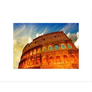 Wee Blue Coo PHOTO LANDMARK COLLOSEUM ROME ITALY GOLD LIGHT CLOUDS FRAMED ART PRINT B12X8272 Wee Blue Coo PHOTO LANDMARK COLLOSEUM ROME ITALY GOLD LIGHT CLOUDS FRAMED ART PRINT B12X8272