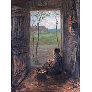 Artery8 Jozef Israels A Laren Scene Child Farm Painting Unframed Wall Art Print Poster Home Decor Premium Artery8 Jozef Israels A Laren Scene Child Farm Painting Unframed Wall Art Print Poster Home Decor Premium