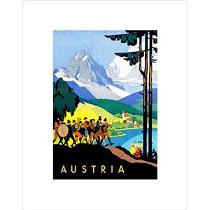 Wee Blue Coo TRAVEL AUSTRIA ALPINE MOUNTAINS TRADITIONAL BAND LAKE FRAMED ART PRINT B12X12348 Wee Blue Coo TRAVEL AUSTRIA ALPINE MOUNTAINS TRADITIONAL BAND LAKE FRAMED ART PRINT B12X12348