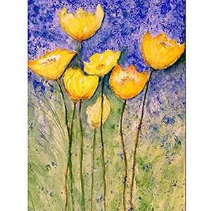 Wee Blue Coo Flower Yellow Tulips Unframed Art Print Poster Wall Decor 12x16 inch Wee Blue Coo Flower Yellow Tulips Unframed Art Print Poster Wall Decor 12x16 inch