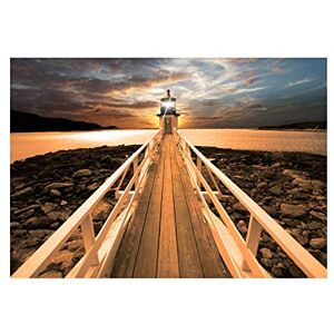 Wee Blue Coo Photo Marshall Point Lighthouse Pier Jetty Sunset Wall Art Print Wee Blue Coo Photo Marshall Point Lighthouse Pier Jetty Sunset Wall Art Print