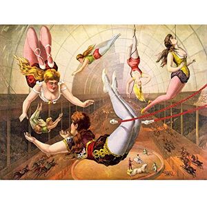 Wee Blue Coo Paintings Cultural Circus Acrobat Trapeze Act USA Art Print Poster Wall Decor 12X16 Inch Wee Blue Coo Paintings Cultural Circus Acrobat Trapeze Act USA Art Print Poster Wall Decor 12X16 Inch