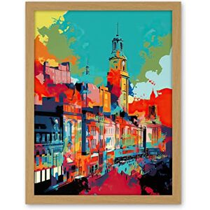 Artery8 Nottingham City England Cityscape Vibrant Abstract Artwork Framed Wall Art Print 18X24 Inch Artery8 Nottingham City England Cityscape Vibrant Abstract Artwork Framed Wall Art Print 18X24 Inch