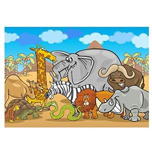 Wee Blue Coo Painting Illustration Gang Cartoon African Animals Wall Art Print Wee Blue Coo Painting Illustration Gang Cartoon African Animals Wall Art Print