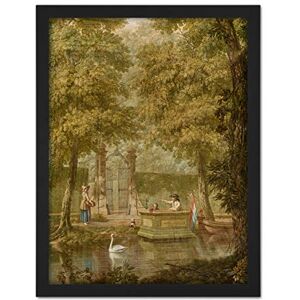 Artery8 Andriessen Dutch Landscape River Boat Painting Artwork Framed Wall Art Print 18X24 Inch Artery8 Andriessen Dutch Landscape River Boat Painting Artwork Framed Wall Art Print 18X24 Inch