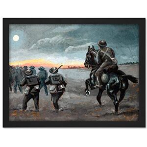 Artery8 War WWI JM Soldiers Belgium France Sketch Painting Artwork Framed Wall Art Print 18X24 Inch Artery8 War WWI JM Soldiers Belgium France Sketch Painting Artwork Framed Wall Art Print 18X24 Inch