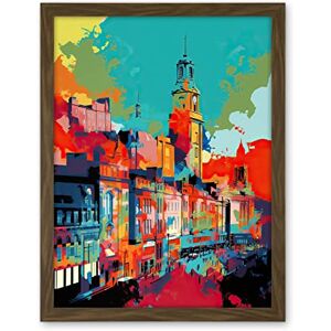 Artery8 Nottingham City England Cityscape Vibrant Abstract Artwork Framed Wall Art Print 18X24 Inch Artery8 Nottingham City England Cityscape Vibrant Abstract Artwork Framed Wall Art Print 18X24 Inch