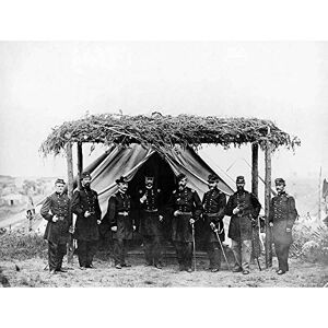 Wee Blue Coo Vintage Group Portrait Civil War Officer Union USA Art Print Poster Wall Decor 12X16 Inch Wee Blue Coo Vintage Group Portrait Civil War Officer Union USA Art Print Poster Wall Decor 12X16 Inch