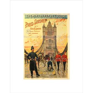 Wee Blue Coo TRAVEL FRENCH RAIL PARIS LONDON LONDRES GARE BRIDGE FRAMED ART PRINT B12X10177 Wee Blue Coo TRAVEL FRENCH RAIL PARIS LONDON LONDRES GARE BRIDGE FRAMED ART PRINT B12X10177