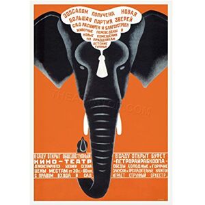 Wee Blue Coo Ad Cultural Zoo Animal Elephant Soviet Union Wall Art Print Wee Blue Coo Ad Cultural Zoo Animal Elephant Soviet Union Wall Art Print