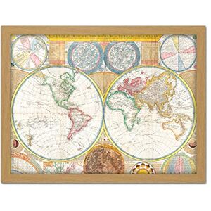 Fine Art Prints Map Dunn 1794 World Hemispheres Globe Earth Chart Artwork Framed Wall Art Print 18X24 Inch Fine Art Prints Map Dunn 1794 World Hemispheres Globe Earth Chart Artwork Framed Wall Art Print 18X24 Inch