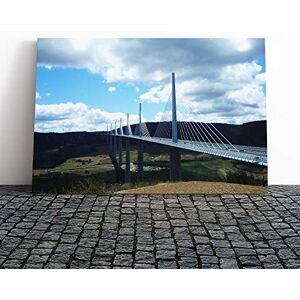 Big Box Art Canvas Print Wall Art Millau Bridge France Landscape (1) Mounted & Stretched Box Frame Picture Home Decor for Kitchen, Living Room, Bedroom, Hallway, Multi-Colour, 24x16 Inch Big Box Art Canvas Print Wall Art Millau Bridge France Landscape (1) Mounted & Stretched Box Frame Picture Home Decor for Kitchen, Living Room, Bedroom, Hallway, Multi-Colour, 24x16 Inch