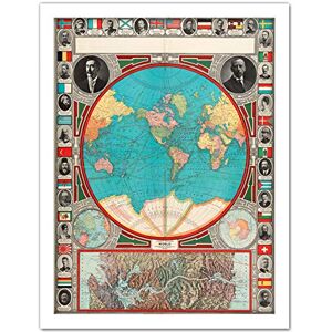 Fine Art Prints GPC 1913 World Map Colonial Power Panama Canal Large Framed Art Print Poster Wall Decor 18x24 in Fine Art Prints GPC 1913 World Map Colonial Power Panama Canal Large Framed Art Print Poster Wall Decor 18x24 in