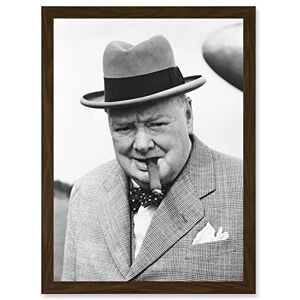 Artery8 Vintage Photo Winston Churchill Cigar Prime Minister Britain UK Artwork Framed Wall Art Print A4 Artery8 Vintage Photo Winston Churchill Cigar Prime Minister Britain UK Artwork Framed Wall Art Print A4