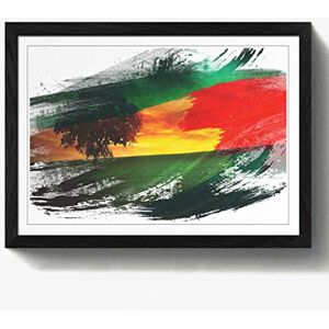 Arty Pie Framed Print Black A2 (24.5x18 Inch) Landscape Brazil Sunset and Tree V2, Wood, Multi-Colour, 60 x 42 x 2 cm Arty Pie Framed Print Black A2 (24.5x18 Inch) Landscape Brazil Sunset and Tree V2, Wood, Multi-Colour, 60 x 42 x 2 cm