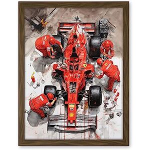 Artery8 Grand Prix Race Car Wheel Change Aerial Shot Artwork Framed Wall Art Print 18X24 Inch Artery8 Grand Prix Race Car Wheel Change Aerial Shot Artwork Framed Wall Art Print 18X24 Inch