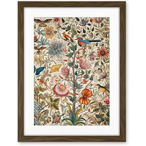 Artery8 Butterflies And Flower Plants Pattern Folk Art Watercolour Painting Artwork Framed Wall Art Print 18X24 Inch Artery8 Butterflies And Flower Plants Pattern Folk Art Watercolour Painting Artwork Framed Wall Art Print 18X24 Inch