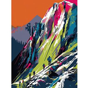 Artery8 Hikers on Helvellyn Mountain Ridge Landscape Extra Large XL Wall Art Poster Print Artery8 Hikers on Helvellyn Mountain Ridge Landscape Extra Large XL Wall Art Poster Print