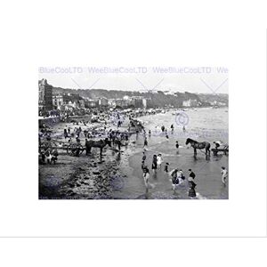 Wee Blue Coo Isle Of Man Douglas The Beach England Old BW Wall Art Print Wee Blue Coo Isle Of Man Douglas The Beach England Old BW Wall Art Print