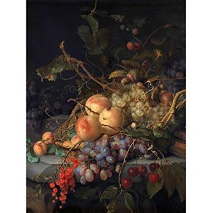 Artery8 Jacob Van Walscapelle Still Life Fruit Painting Large Wall Art Poster Print Thick Paper 18X24 Inch Artery8 Jacob Van Walscapelle Still Life Fruit Painting Large Wall Art Poster Print Thick Paper 18X24 Inch