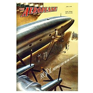 Wee Blue Coo Comic Aeroplane Plane Propellor Brabazon Future Wall Art Print Wee Blue Coo Comic Aeroplane Plane Propellor Brabazon Future Wall Art Print