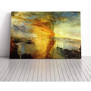 Big Box Art Canvas Print Wall Art Joseph William Turner The Burning of The House of Lords Mounted & Stretched Framed Picture Home Decor for Kitchen, Living Room, Bedroom, Multi-Colour, 24x16 Inch Big Box Art Canvas Print Wall Art Joseph William Turner The Burning of The House of Lords Mounted & Stretched Framed Picture Home Decor for Kitchen, Living Room, Bedroom, Multi-Colour, 24x16 Inch