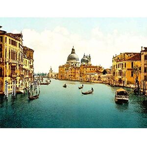 Wee Blue Coo Vintage Travel Grand Canal Venice Italy Art Print Poster Wall Decor 12X16 Inch Wee Blue Coo Vintage Travel Grand Canal Venice Italy Art Print Poster Wall Decor 12X16 Inch
