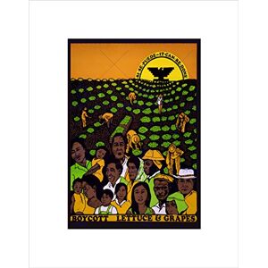 Wee Blue Coo POLITICAL UNITED FARM WORKERS GRAPE LETTUCE BOYCOTT FRAMED ART PRINT B12X5782 Wee Blue Coo POLITICAL UNITED FARM WORKERS GRAPE LETTUCE BOYCOTT FRAMED ART PRINT B12X5782