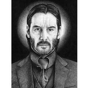 Wee Blue Coo Wick Keanu Reeves Assassin Wayne Maguire Premium Wall Art Canvas Print 18X24 Inch Wee Blue Coo Wick Keanu Reeves Assassin Wayne Maguire Premium Wall Art Canvas Print 18X24 Inch