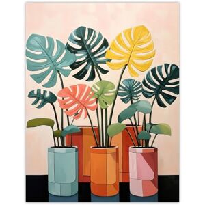 Wee Blue Coo Monstera Fanfare House Plant Nursery Extra Large XL Wall Art Poster Print Wee Blue Coo Monstera Fanfare House Plant Nursery Extra Large XL Wall Art Poster Print