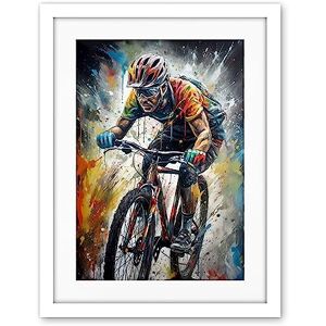 Artery8 Bike Rider Racing Paint Splat Sport Bicycle Race Artwork Framed Wall Art Print 18X24 Inch Artery8 Bike Rider Racing Paint Splat Sport Bicycle Race Artwork Framed Wall Art Print 18X24 Inch