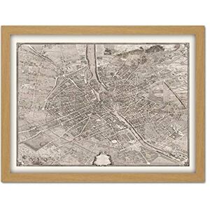 Fine Art Prints Bretez Lucas Turgot 1736 Paris City France Map Artwork Framed Wall Art Print 18X24 Inch Fine Art Prints Bretez Lucas Turgot 1736 Paris City France Map Artwork Framed Wall Art Print 18X24 Inch