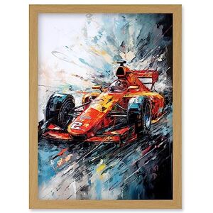 Artery8 Orange Race Car Grand Prix Action Shot Painting Artwork Framed Wall Art Print A4 Artery8 Orange Race Car Grand Prix Action Shot Painting Artwork Framed Wall Art Print A4