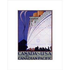Wee Blue Coo TRAVEL CANADA PACIFIC SHIP LINER CRUISE SAIL VINTAGE ADVERT ART PRINT B12X1519 Wee Blue Coo TRAVEL CANADA PACIFIC SHIP LINER CRUISE SAIL VINTAGE ADVERT ART PRINT B12X1519
