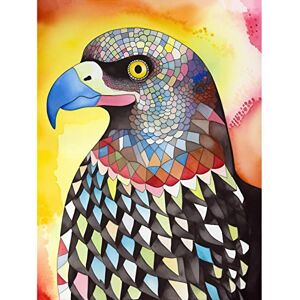 Artery8 Bald Eagle Bird Folk Art Watercolour Painting Extra Large XL Wall Art Poster Print Artery8 Bald Eagle Bird Folk Art Watercolour Painting Extra Large XL Wall Art Poster Print